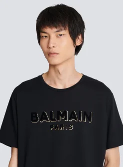 Metallic Flocked T-shirt-Balmain Cheap