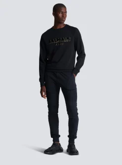 Metallic Flocked Sweatshirt-Balmain Best Sale