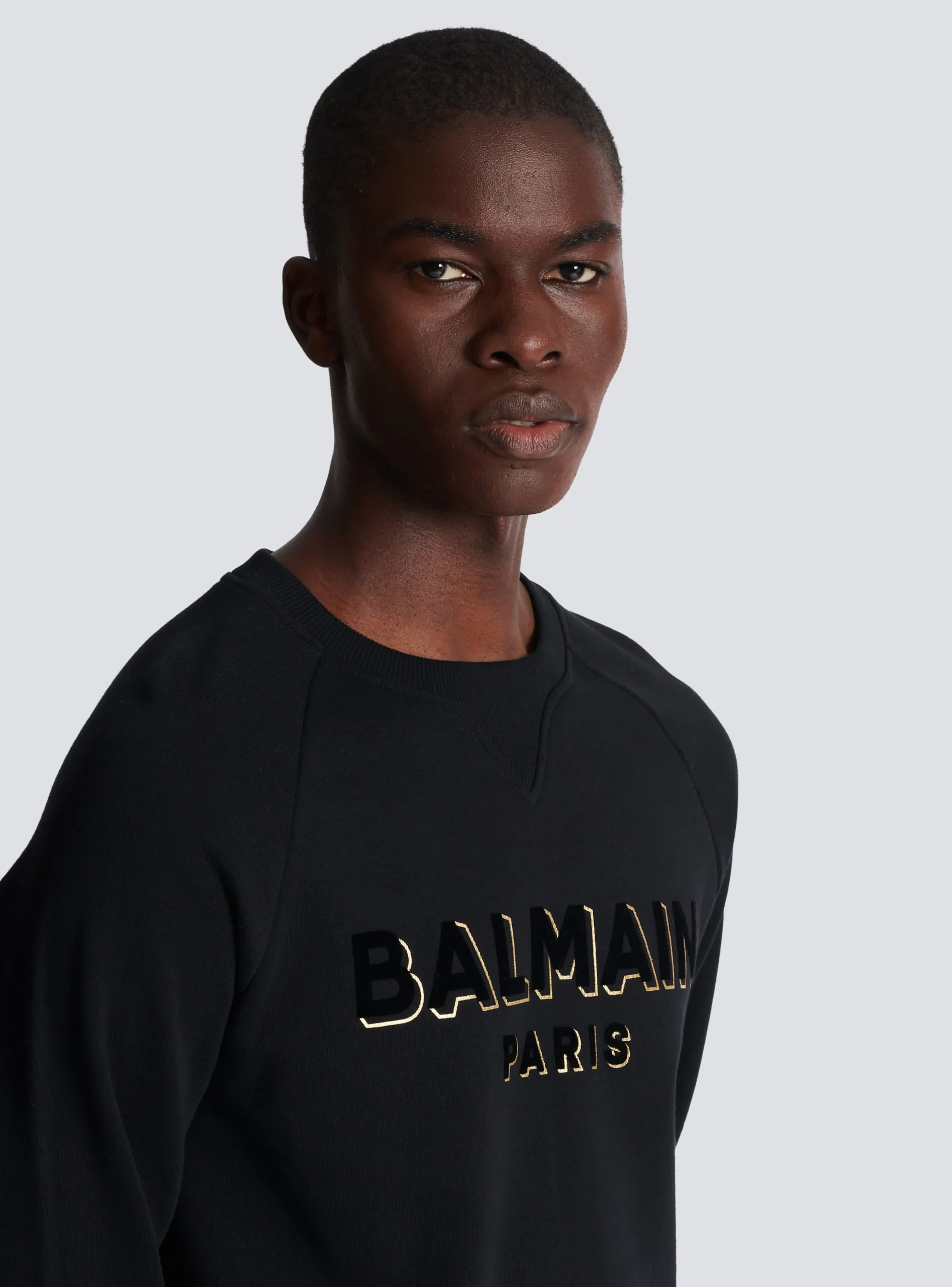 Metallic Flocked Sweatshirt-Balmain Best Sale