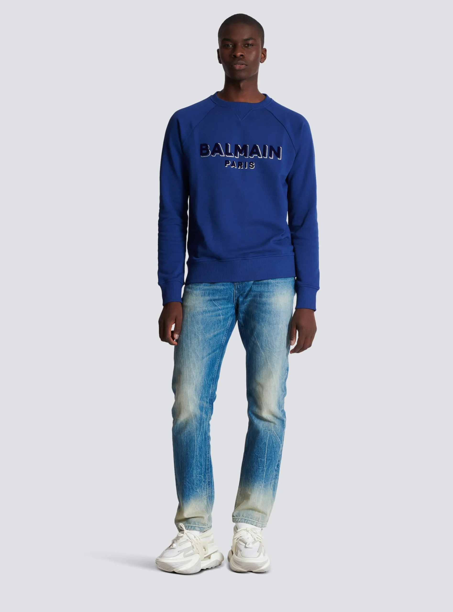 Metallic Flocked Sweatshirt-Balmain Online