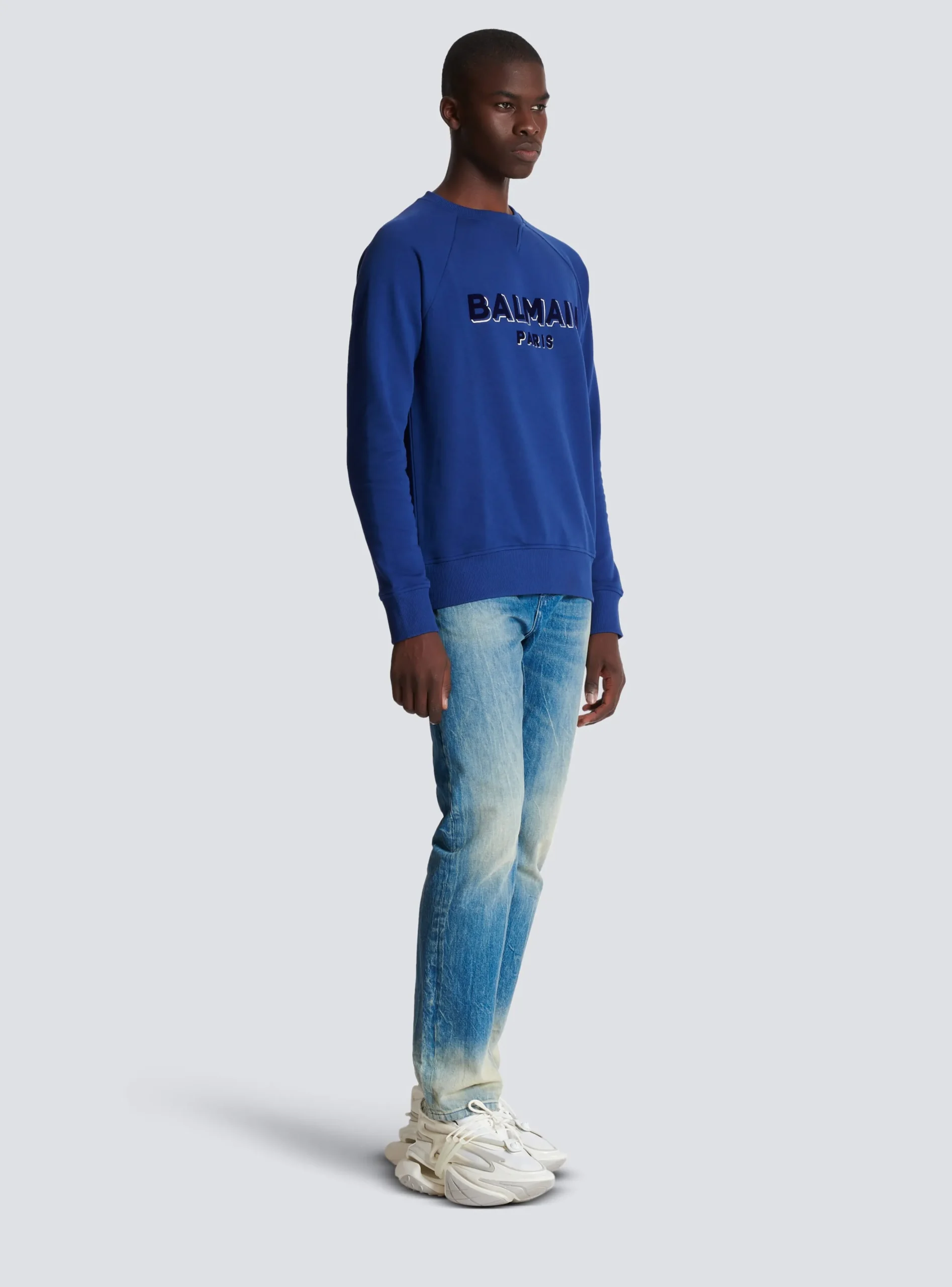 Metallic Flocked Sweatshirt-Balmain Online