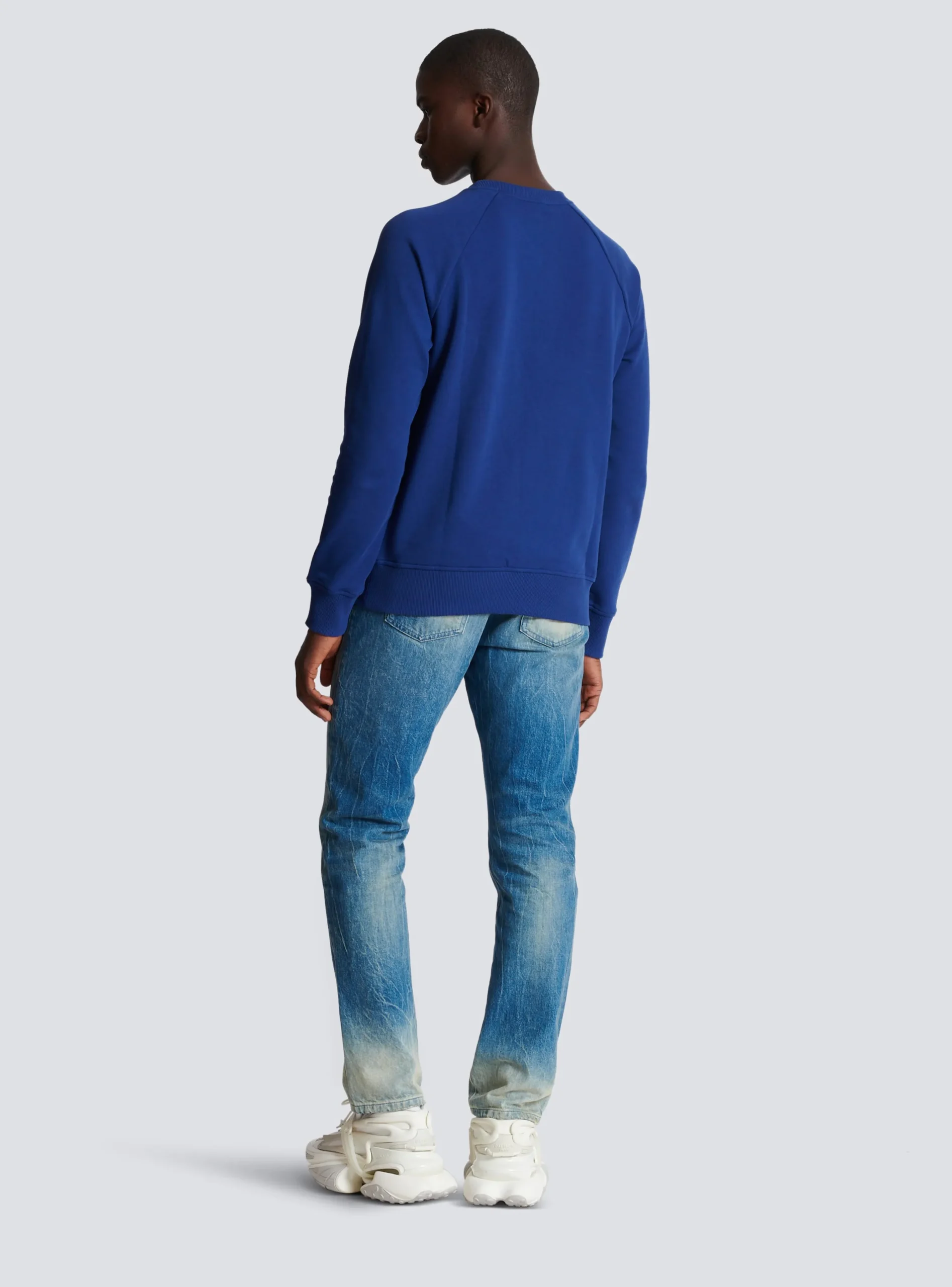 Metallic Flocked Sweatshirt-Balmain Online