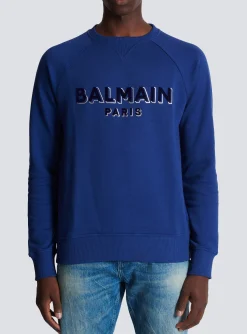 Metallic Flocked Sweatshirt-Balmain Online