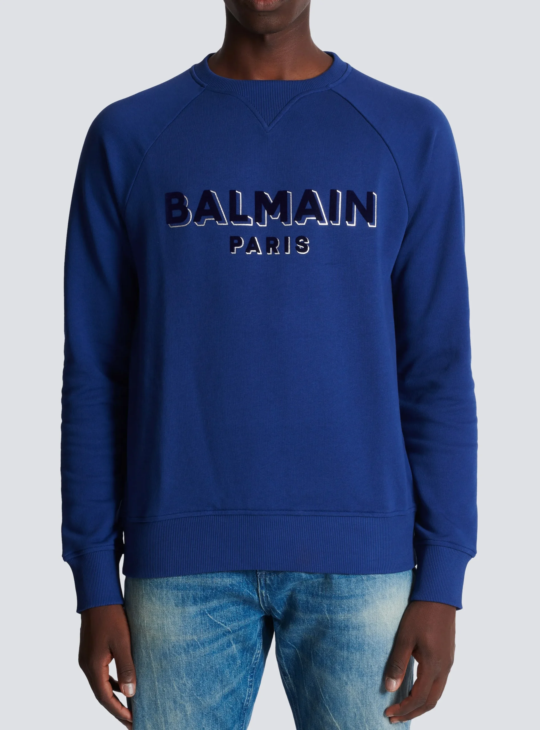 Metallic Flocked Sweatshirt-Balmain Online