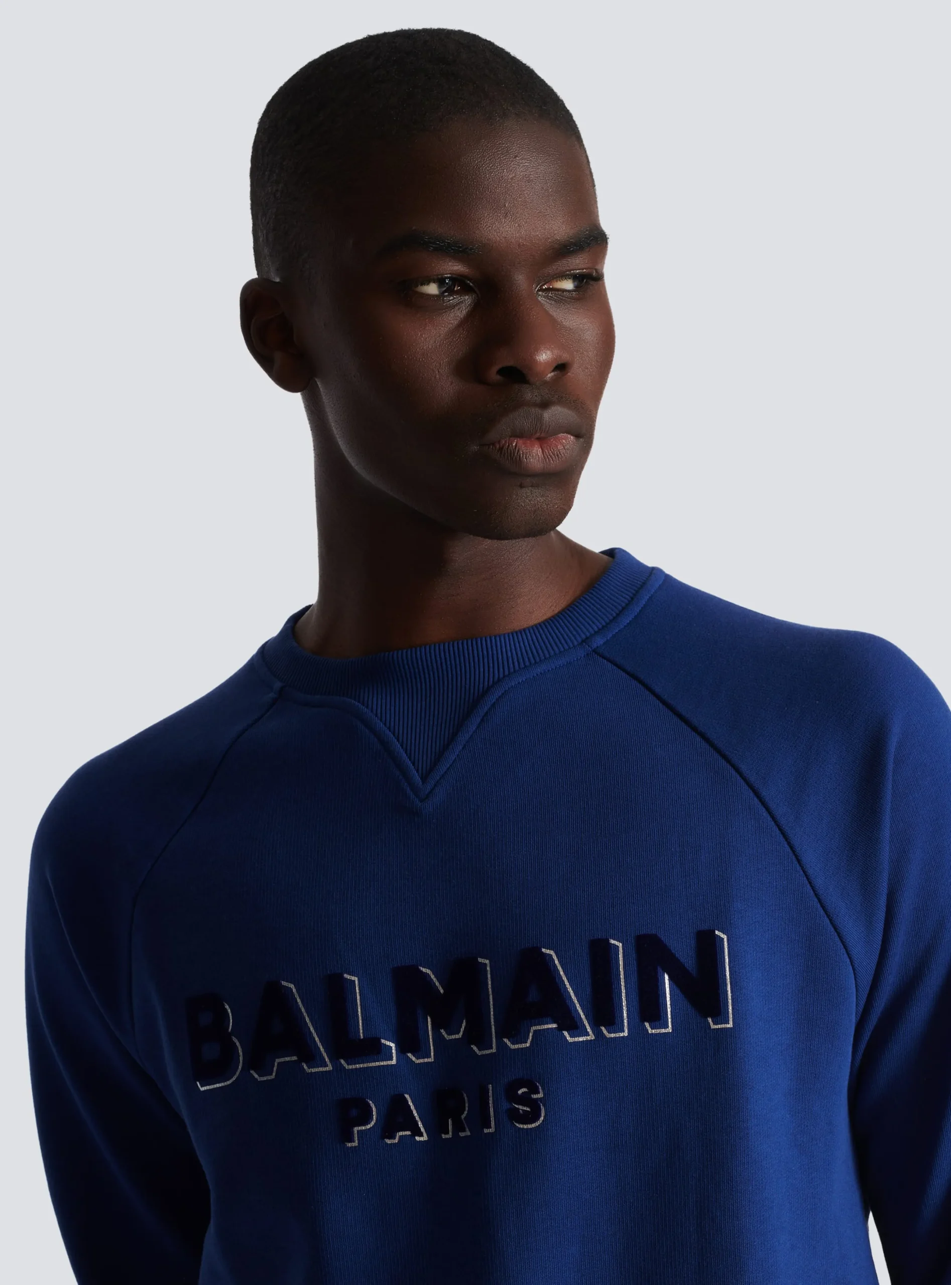 Metallic Flocked Sweatshirt-Balmain Online
