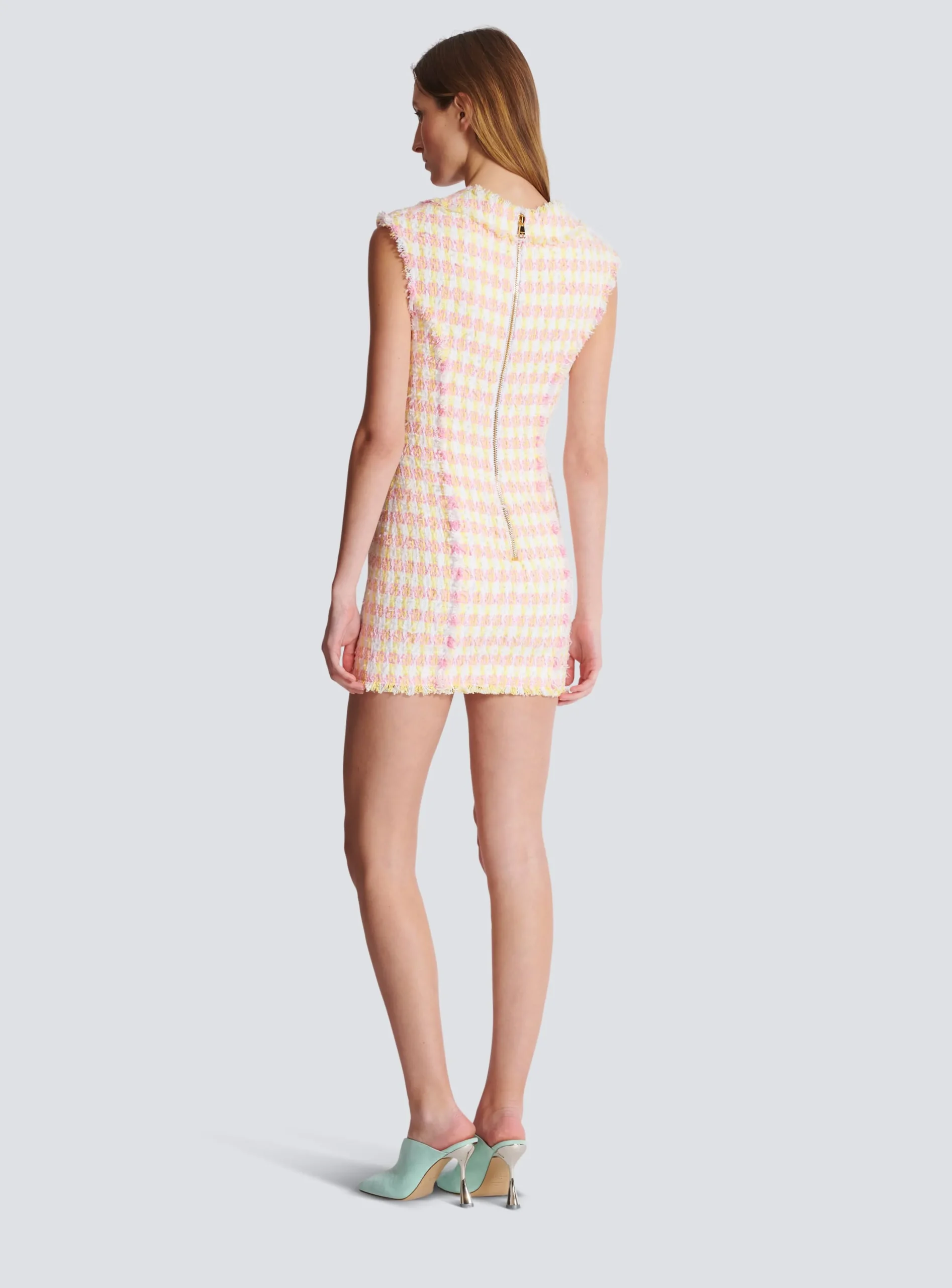 Miami Tweed Dress With Buttons-Balmain Best