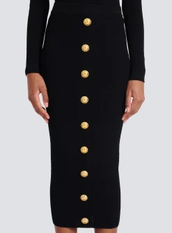 Mid-length Knit Skirt-Balmain Outlet