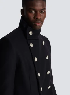 Mid-length Military-style Coat-Balmain Flash Sale