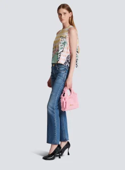 Mini B-Army Grocery Bag In Tweed-Balmain Cheap