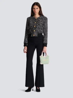 Mini Canvas And Leather B-Army Grocery Bag-Balmain Discount