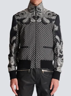 Mini Monogram And Paisley Bomber Jacket-Balmain Online