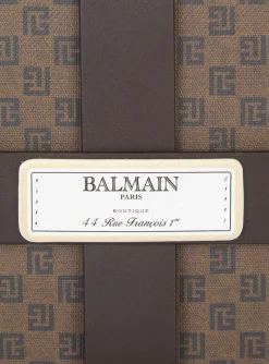 Mini Monogram Canvas And Leather Box Bag-Balmain Sale