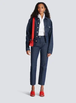 Mini Monogram Denim Jeans-Balmain Best