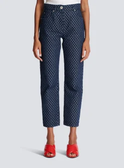 Mini Monogram Denim Jeans-Balmain Best