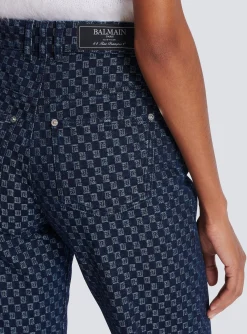 Mini Monogram Denim Jeans-Balmain Best
