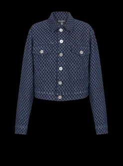 Mini Monogram Jacquard Denim Jacket-Balmain Cheap