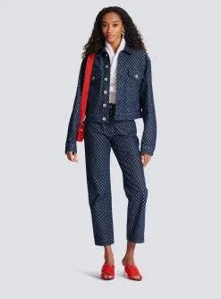 Mini Monogram Jacquard Denim Jacket-Balmain Cheap