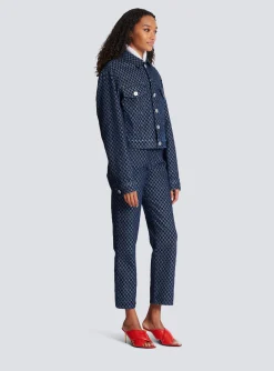 Mini Monogram Jacquard Denim Jacket-Balmain Cheap