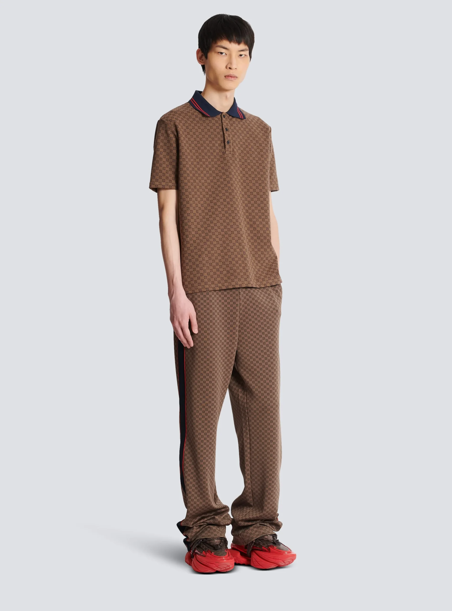 Mini Monogram Jacquard Polo-Balmain Cheap