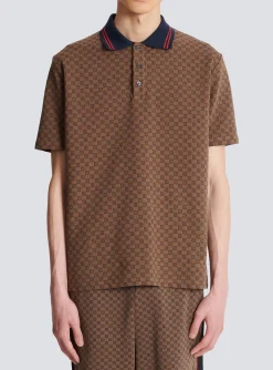 Mini Monogram Jacquard Polo-Balmain Cheap