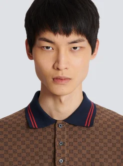 Mini Monogram Jacquard Polo-Balmain Cheap