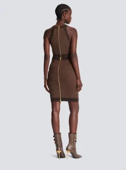Mini Monogram Jacquard Skirt-Balmain Cheap