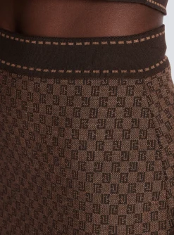 Mini Monogram Jacquard Skirt-Balmain Cheap