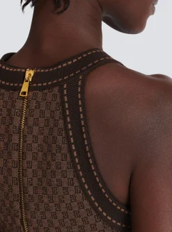 Mini Monogram Jacquard Top-Balmain New