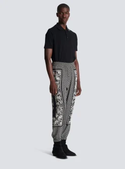 Mini Monogram Paisley Print Trousers-Balmain Best Sale