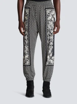 Mini Monogram Paisley Print Trousers-Balmain Best Sale