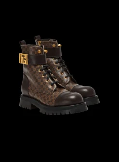Mini Monogram Romy Army Boots-Balmain Store