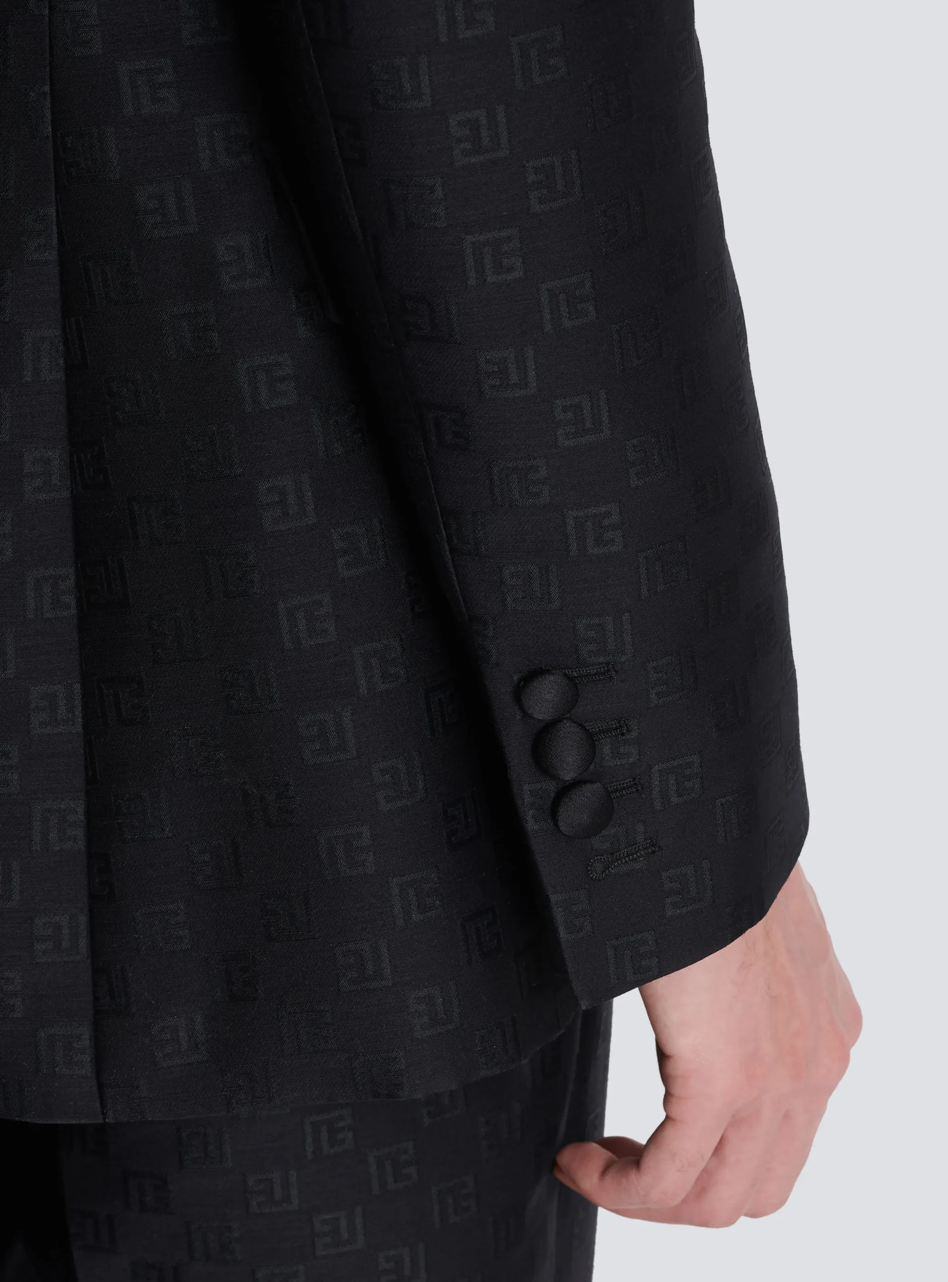 Mini Monogram Satin Jacket-Balmain Outlet