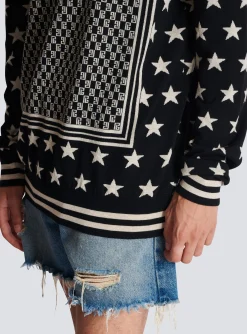 Mini Monogram Stars Jumper-Balmain Store