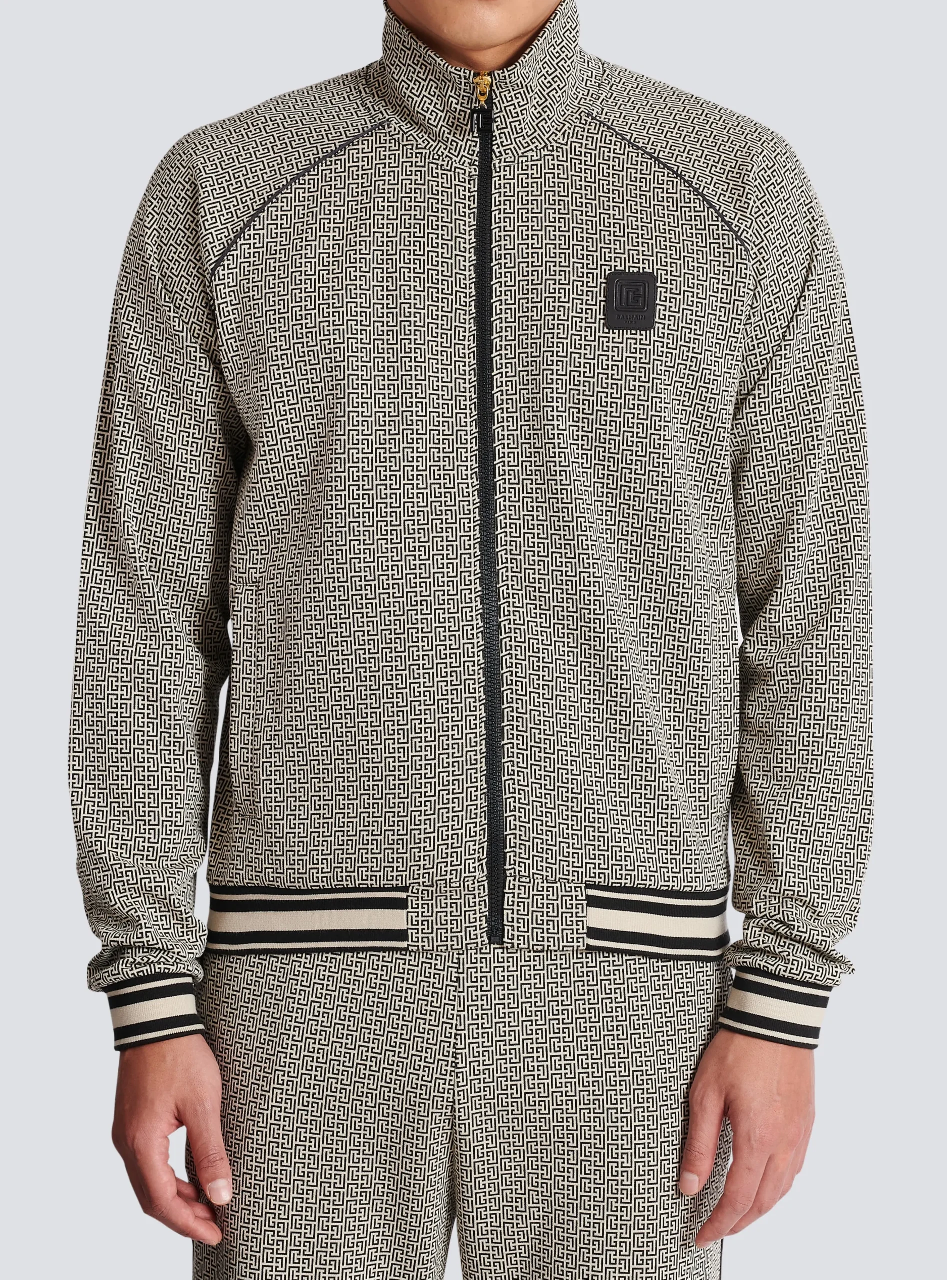 Mini Monogrammed Jacquard Zipped Jacket-Balmain Shop