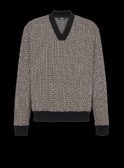 Mini Monogrammed Jacquard Sweatshirt-Balmain Discount