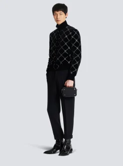 Mini Reporter Bag In Canvas And Leather-Balmain Best