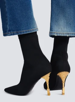 Moneta Knit Ankle Boots-Balmain Cheap