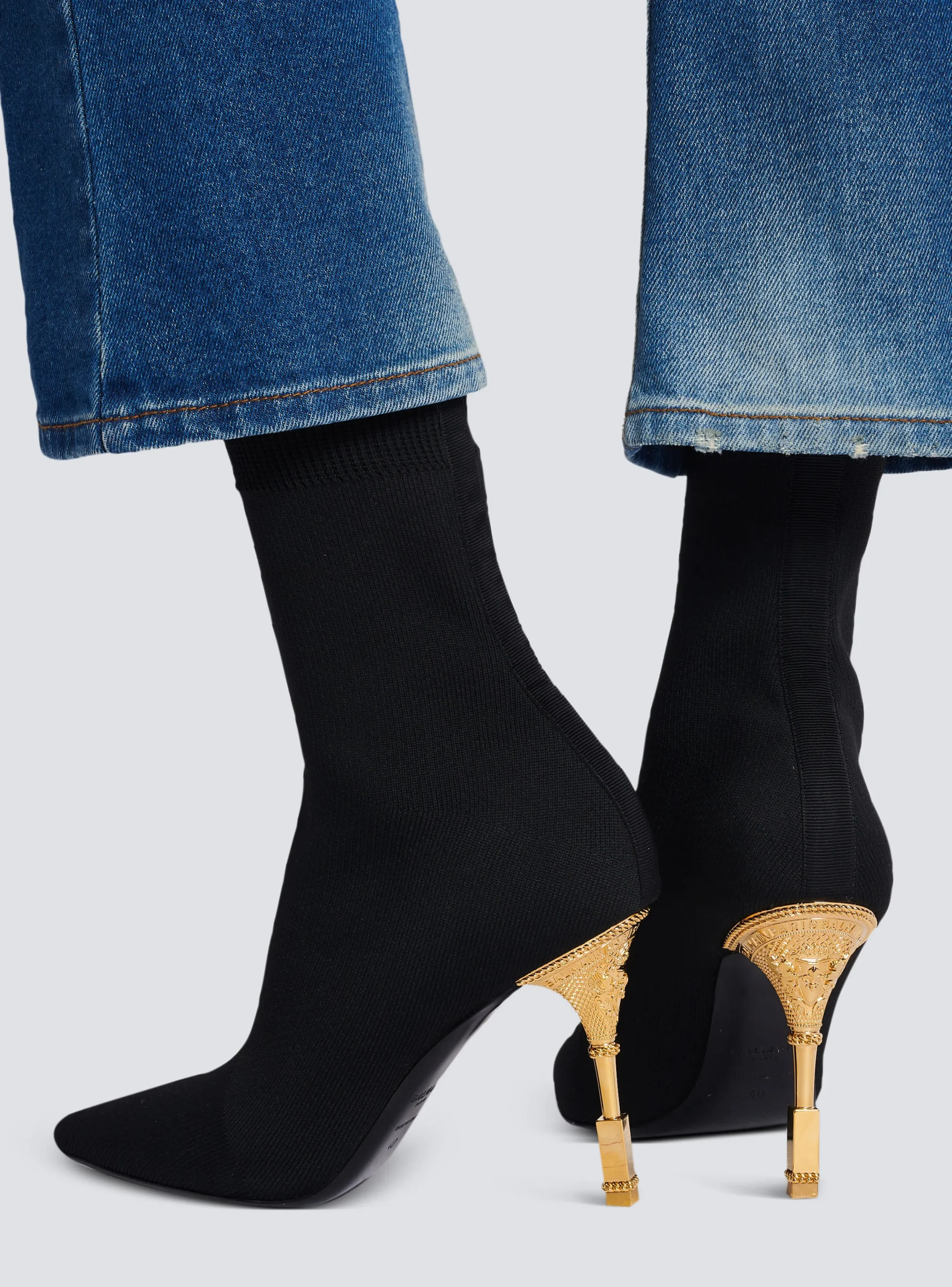Moneta Knit Ankle Boots-Balmain Cheap