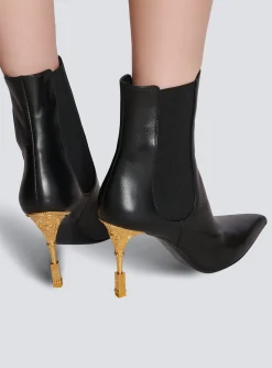 Moneta Leather Ankle Boots-Balmain Cheap