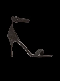 Moneta Leather Sandals With Micro Beads-Balmain Online