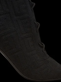 Moneta Monogram Knit Ankle Boots-Balmain Best Sale