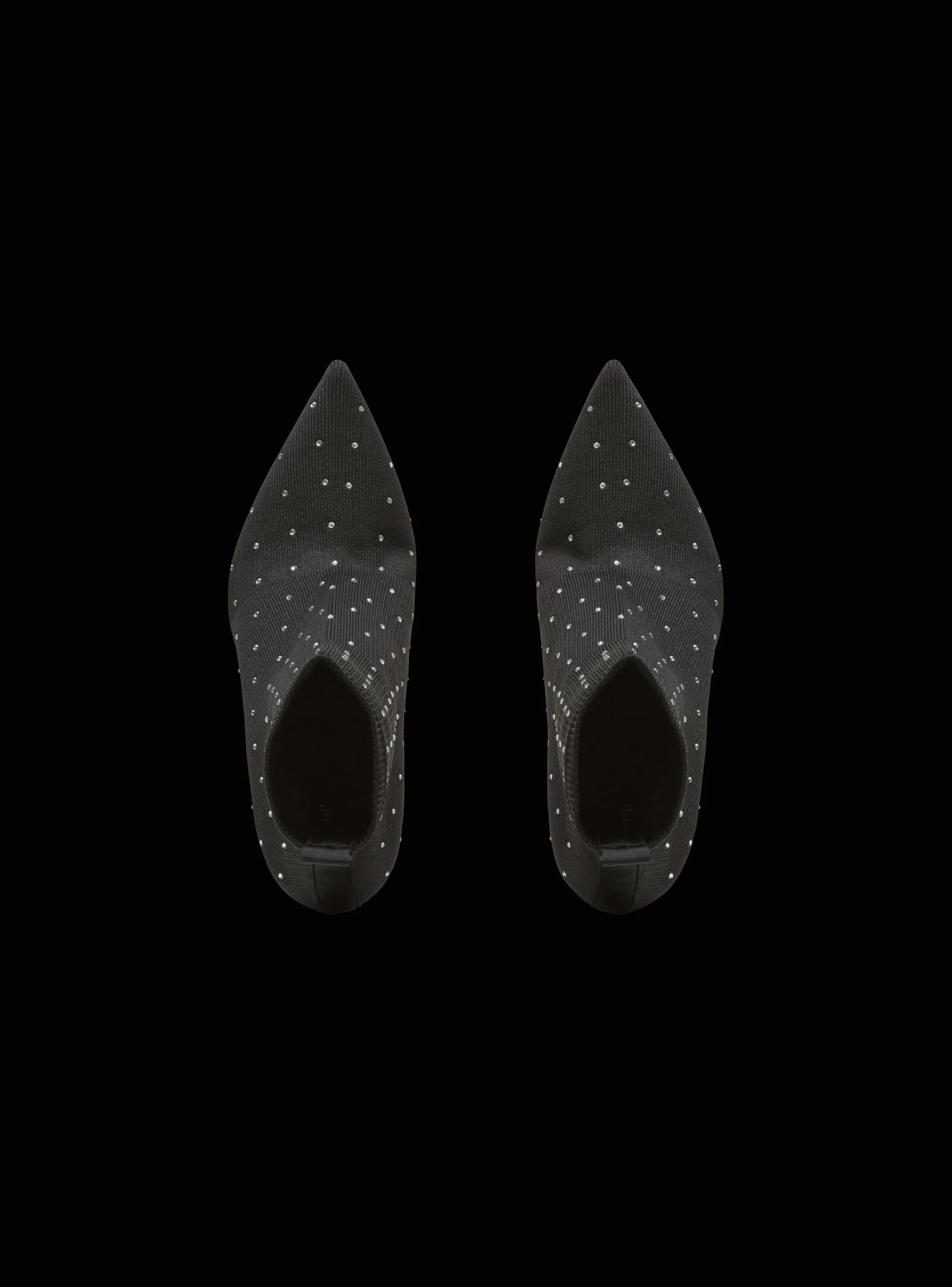 Moneta Rhinestoned Knit Ankle Boots-Balmain Discount