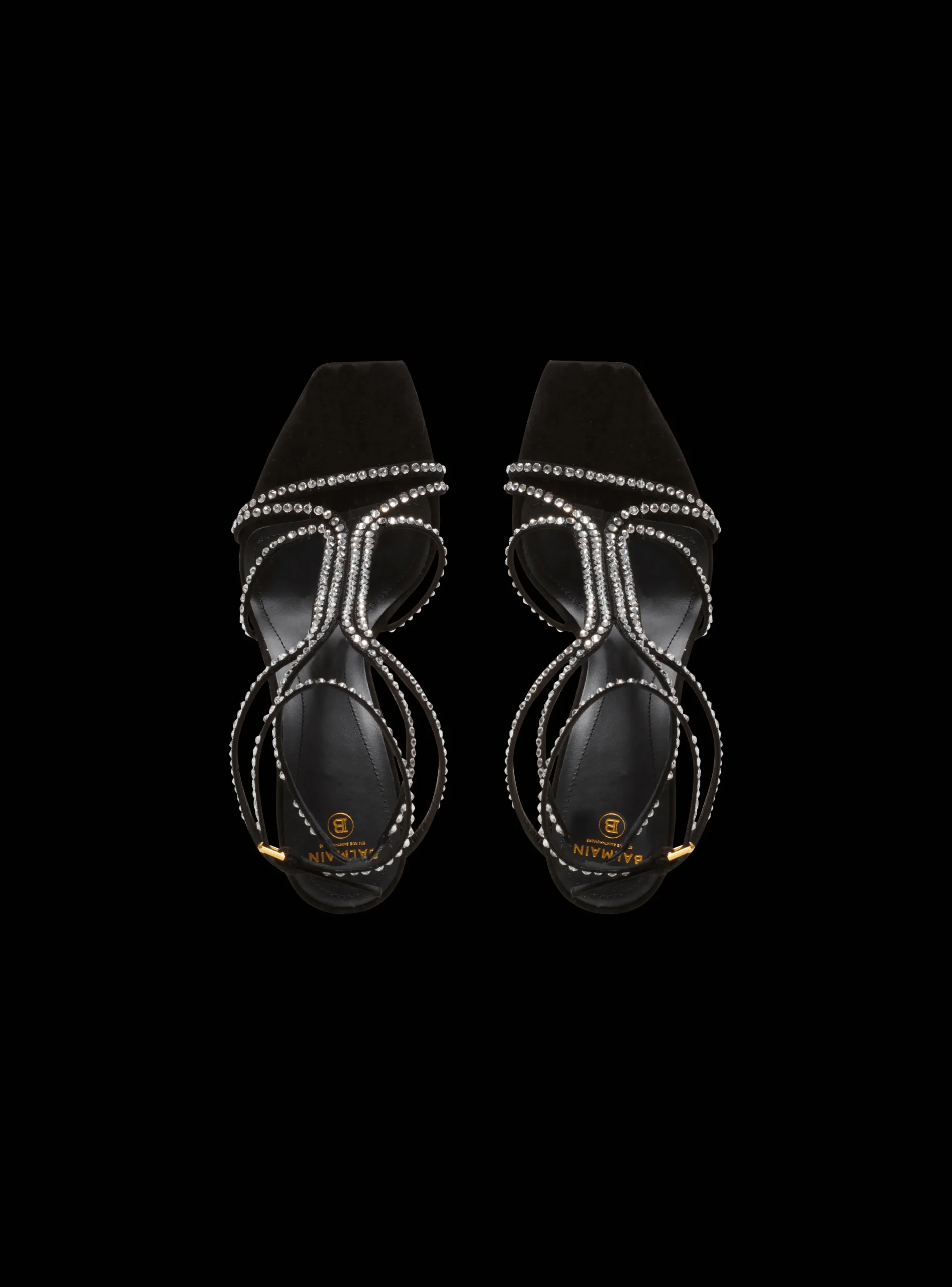 Moneta Suede And Crystal Sandals-Balmain Best