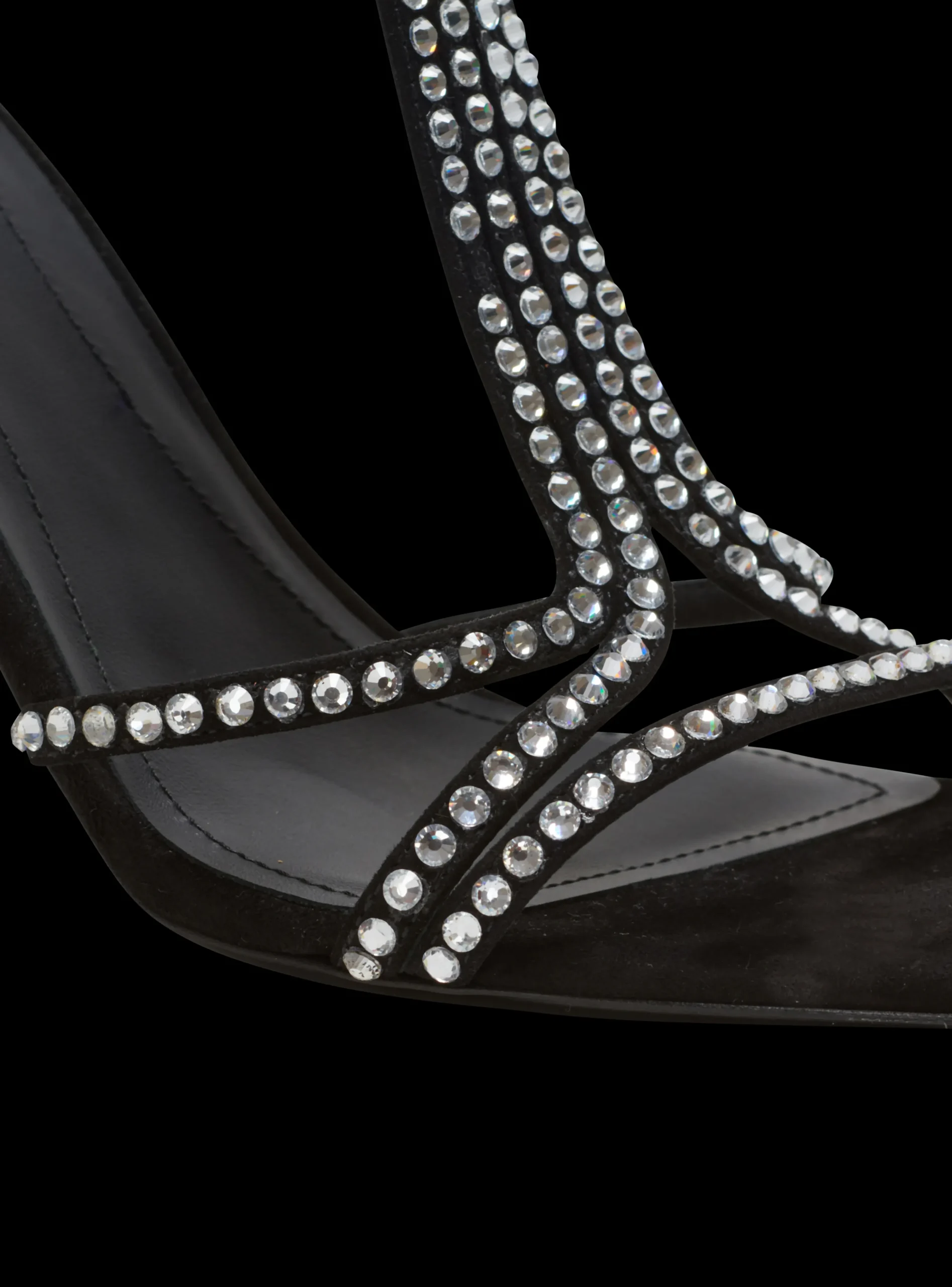 Moneta Suede And Crystal Sandals-Balmain Best