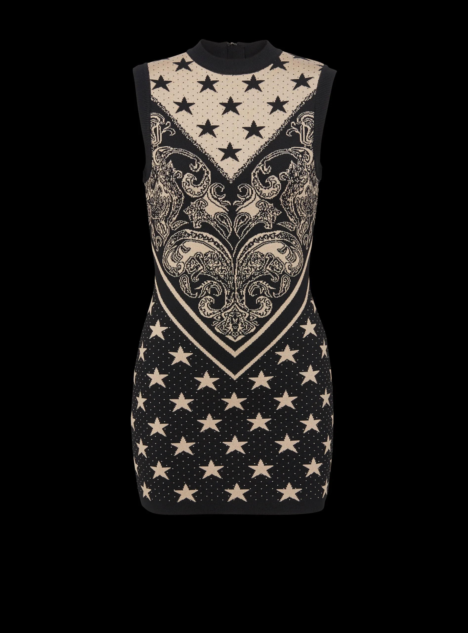 Monogram And Star Knit Short Dress-Balmain New
