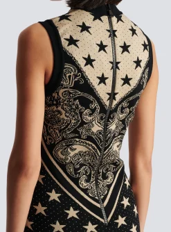 Monogram And Star Knit Short Dress-Balmain New