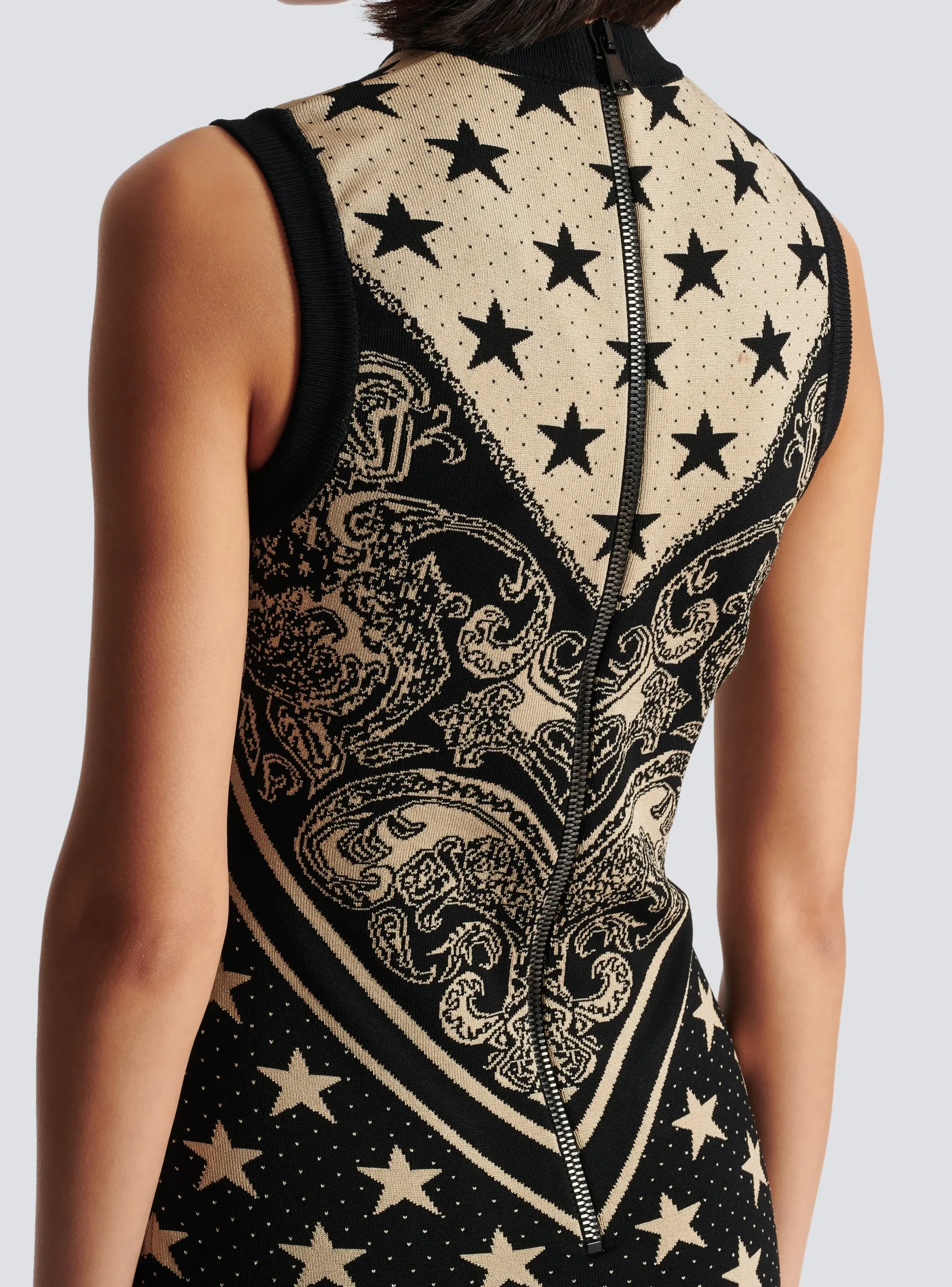 Monogram And Star Knit Short Dress-Balmain New
