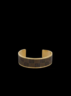 Monogram Bracelet In Metal And Waxed Canvas-Balmain Flash Sale