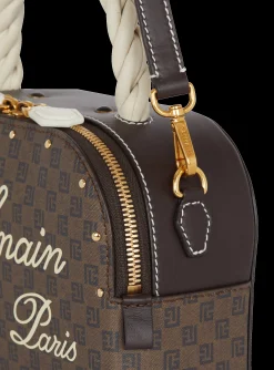 Monogram Canvas And Leather Make Up Bag-Balmain Hot