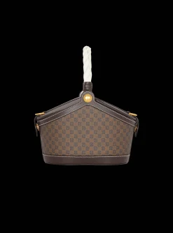 Monogram Canvas And Leather Bucket Bag-Balmain Clearance